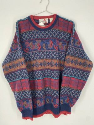 Florence Tricot Printed Vintage Sweater Size L