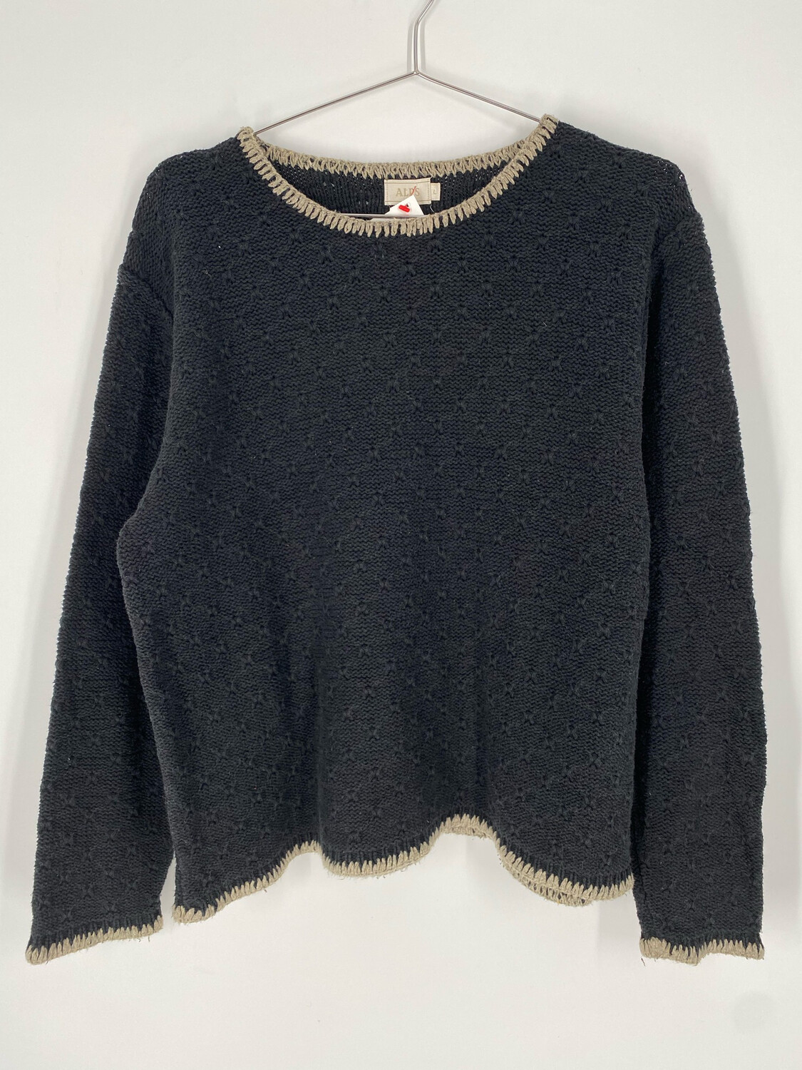 ALPS Grey Knit Sweater Size L
