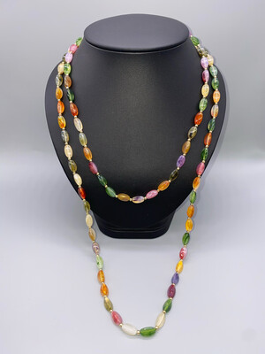 Multi-Color Long Beaded Necklace
