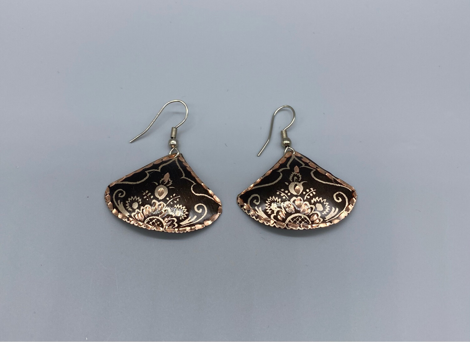 Copper Wire Embossed Earrings Copper Wire Embossed Earrings