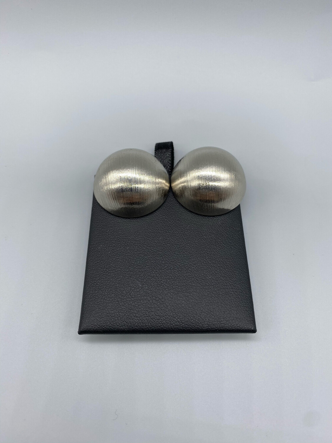 Vintage Chunky Silver Clip-On Earrings