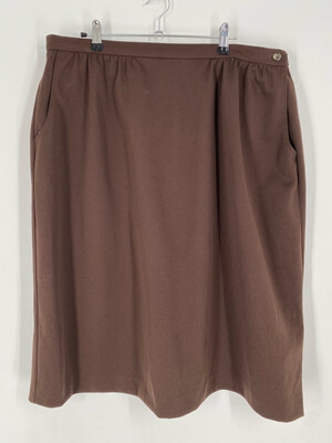 Lady Devon Vintage Brown Skirt Size 22