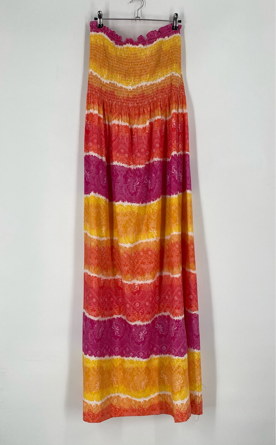 Vintage Strapless Multi Color Dress Size 1X