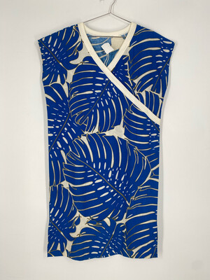 Vintage Blue Palm Tree Dress Size 2X