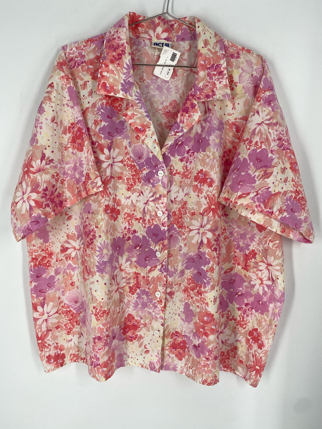 Act III Floral Button Up Top Size 22W/42
