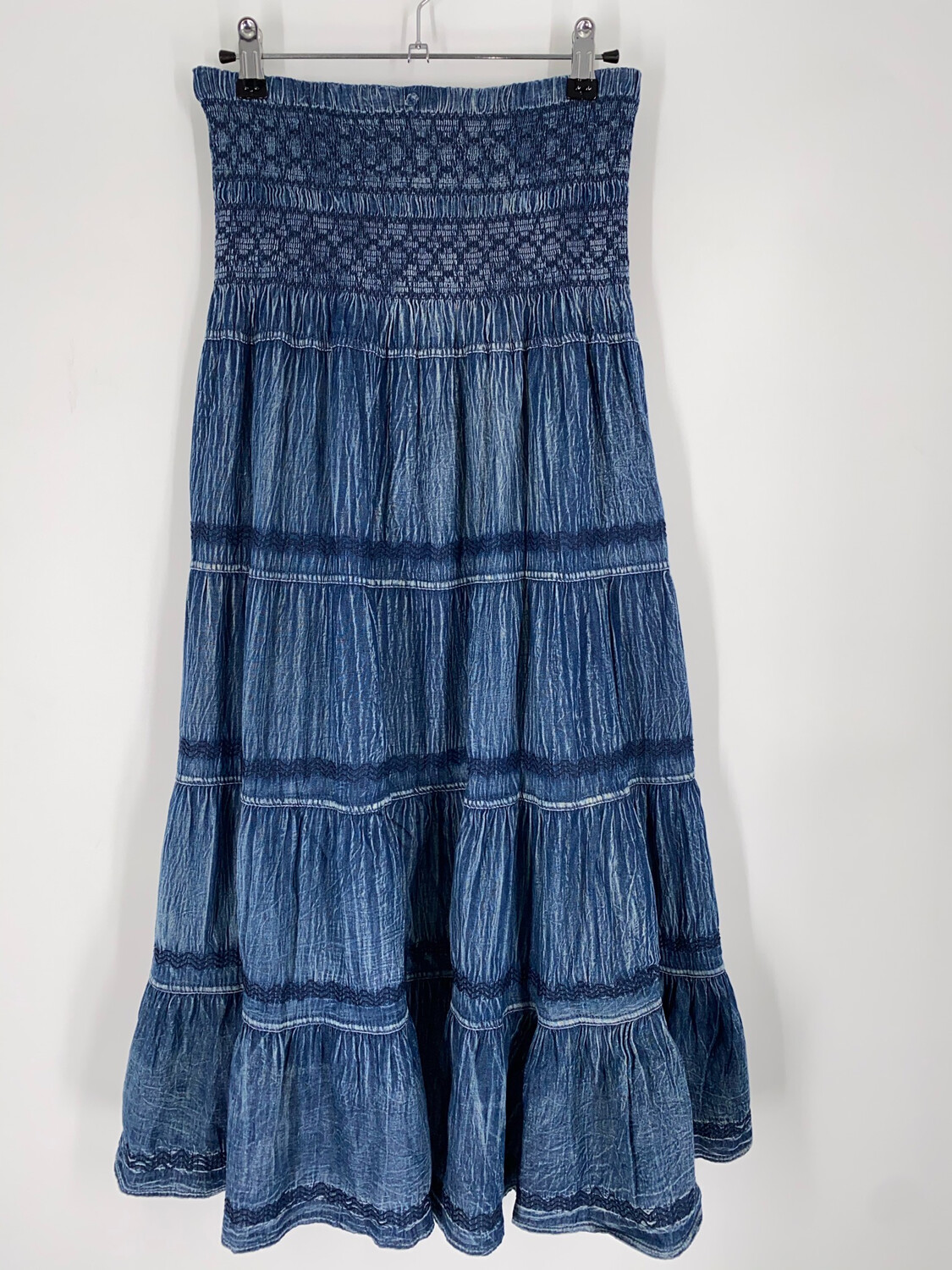 Lapis Blue Convertible Blue Midi Skirt 27”W Lapis Blue Convertible Blue Midi Skirt 27”W