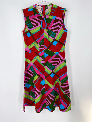 Kay Windsor Abstract Print Dress Size L
