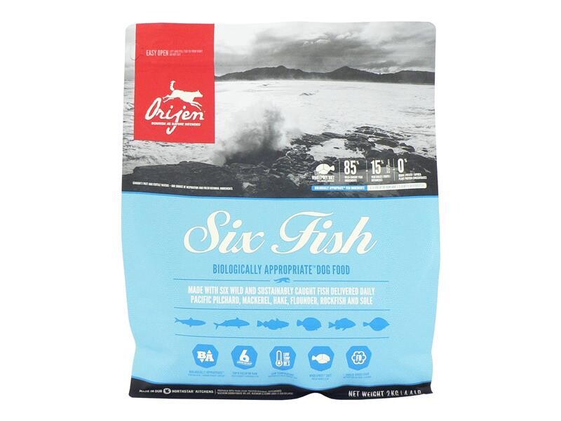 Six fish outlet dog food