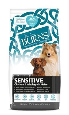 Burns Adult & Senior Sensitive - Chicken & Wholegrain Maize