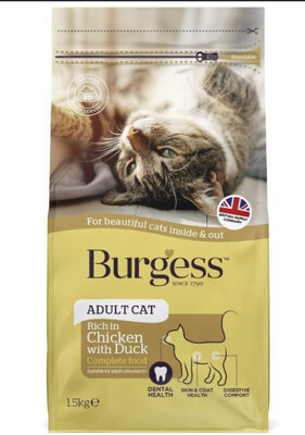 Burgess Adult Cat Food Chicken & Duck