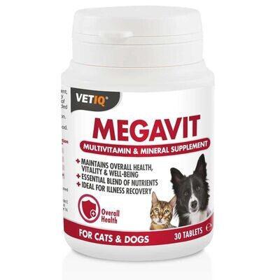 VetIQ Megavit Multivitamin Cat & Dog Tablets