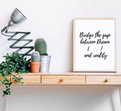 Quote Wall Art on Paper, Canvas, Frame unframed