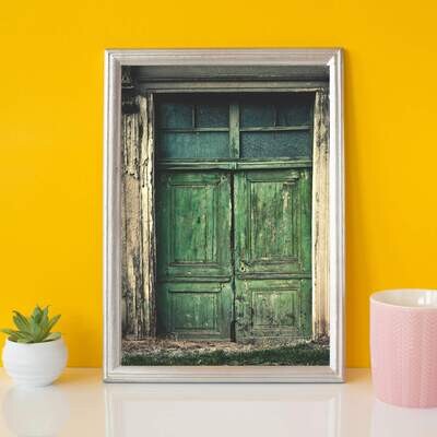 Wall Decor with Photo Frame / Unframed / on Paper Canvas, door wall art, Entryway Wall Decor