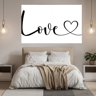 Quote Wall Art on Paper, Canvas, Frame unframed good Love