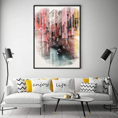 abstract art wall decor, Framed / Unframed / on Paper Canvas,