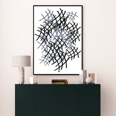 abstract art wall decor, Framed / Unframed / on Paper Canvas,