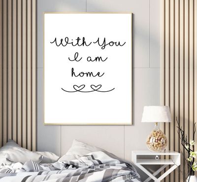 Quote Wall Art on Paper, Canvas, Frame unframed