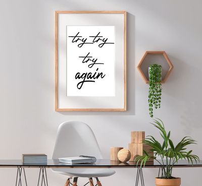 Quote Wall Art on Paper, Canvas, Frame unframed