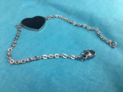 Bracelet coeur initiales gravé Bracelet coeur initiales gravé