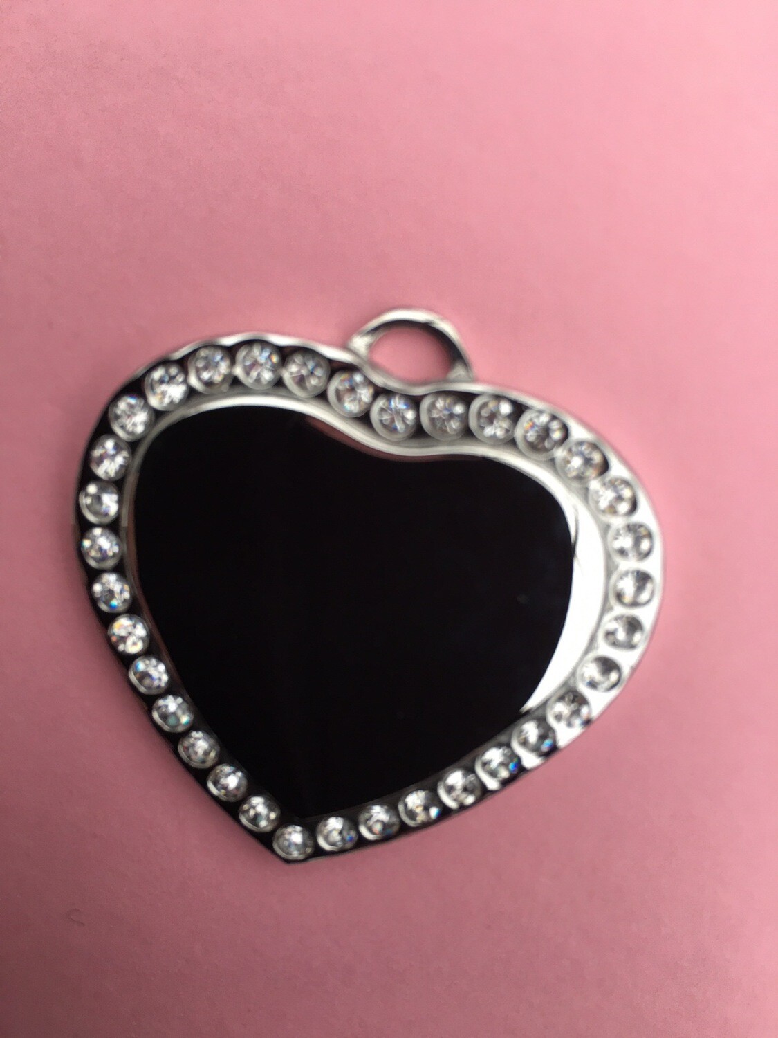 Pendentif STRASS COEUR gravé Pendentif STRASS COEUR gravé