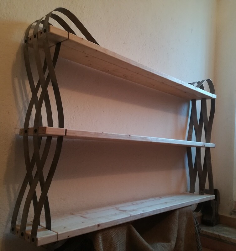 Libreria Legno e Ferro intrecciato