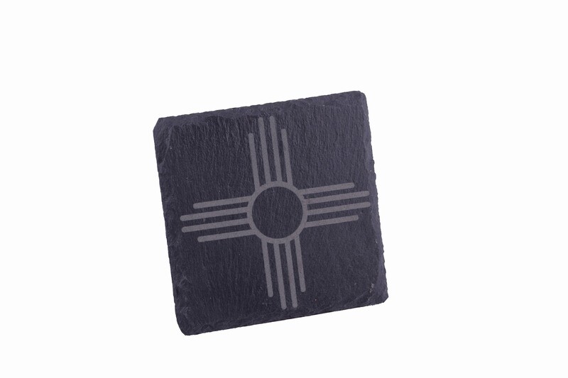 New Mexico themed slate drink coasters