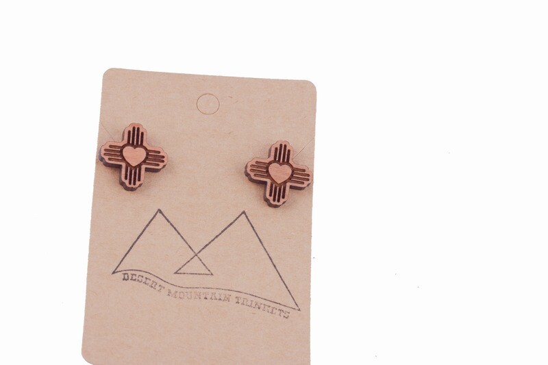 Zia Heart Stud Earrings