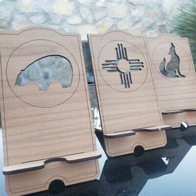 Wooden phone stands