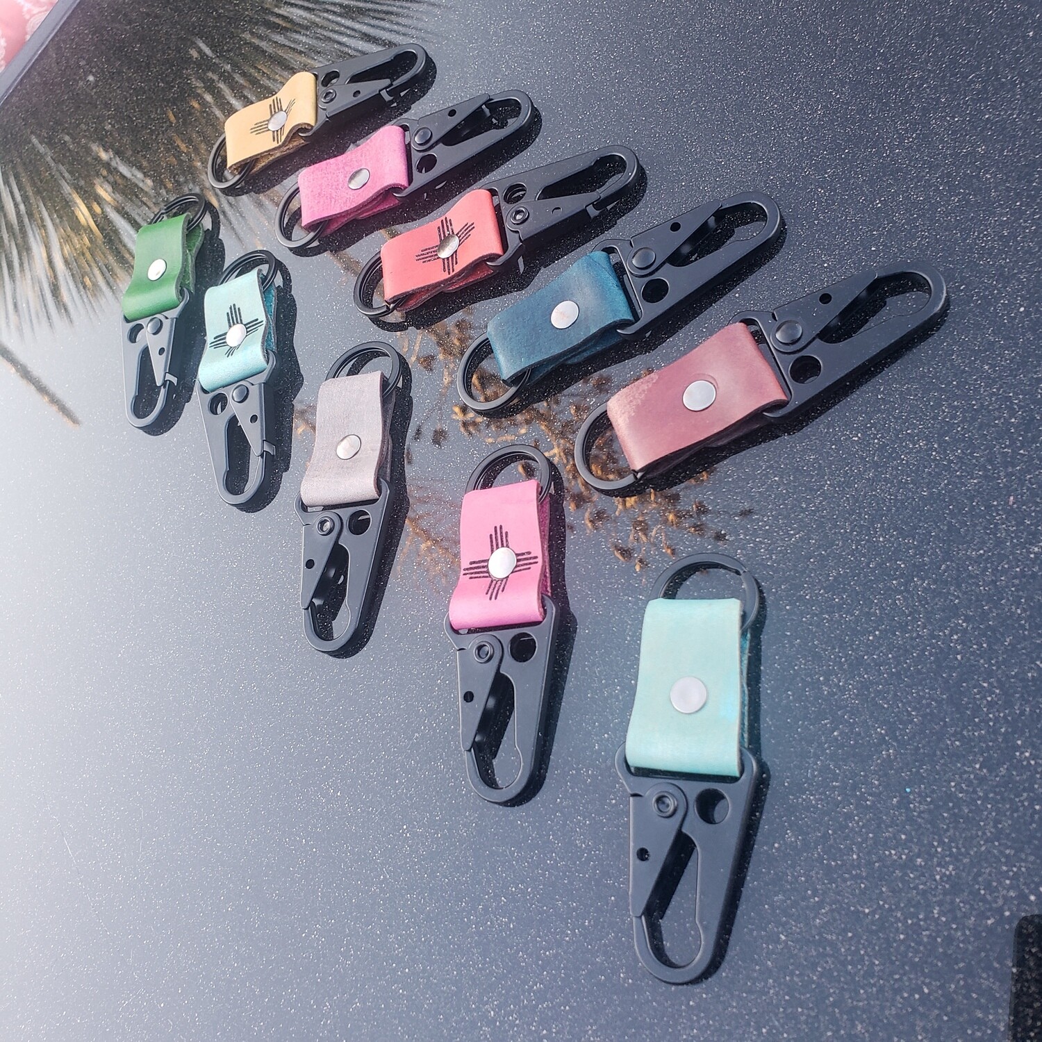 Leather Key Clip- Various Colors