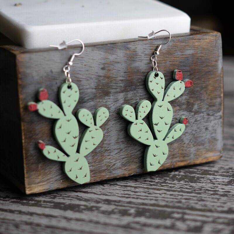 Prickly Pear Cactus Earrings