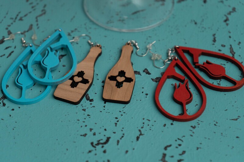 Wine themed Dangle Earrings
