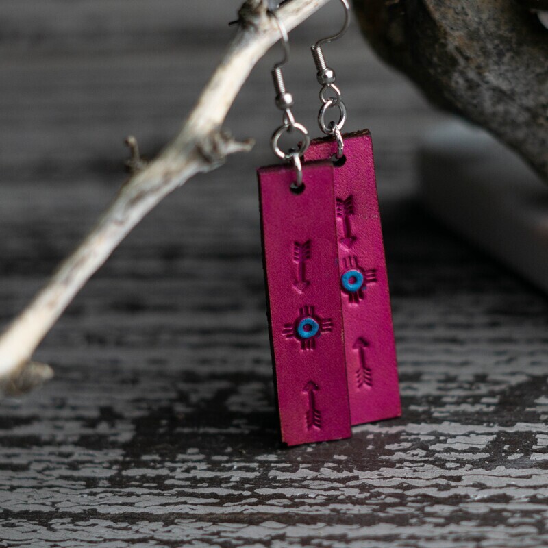 Leather Strip Earrings