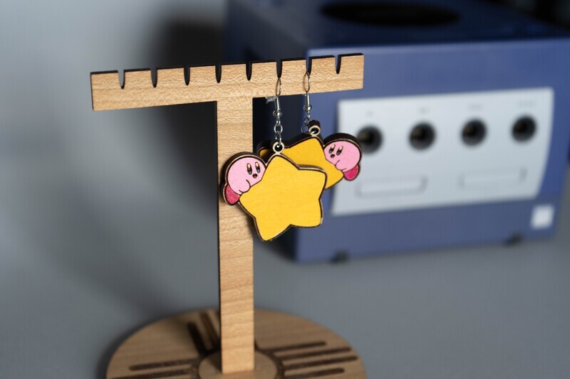 Video Game/ Pop Culture inspired hand painted Dangle earrings