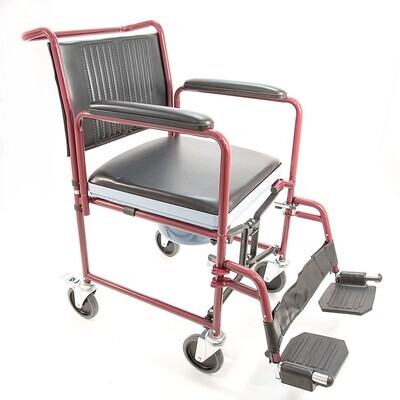 Кресло-каталка инвалидная с санитарным устройством FS692-45 Мега-Оптим повышенной грузоподъемности (до 110 кг)