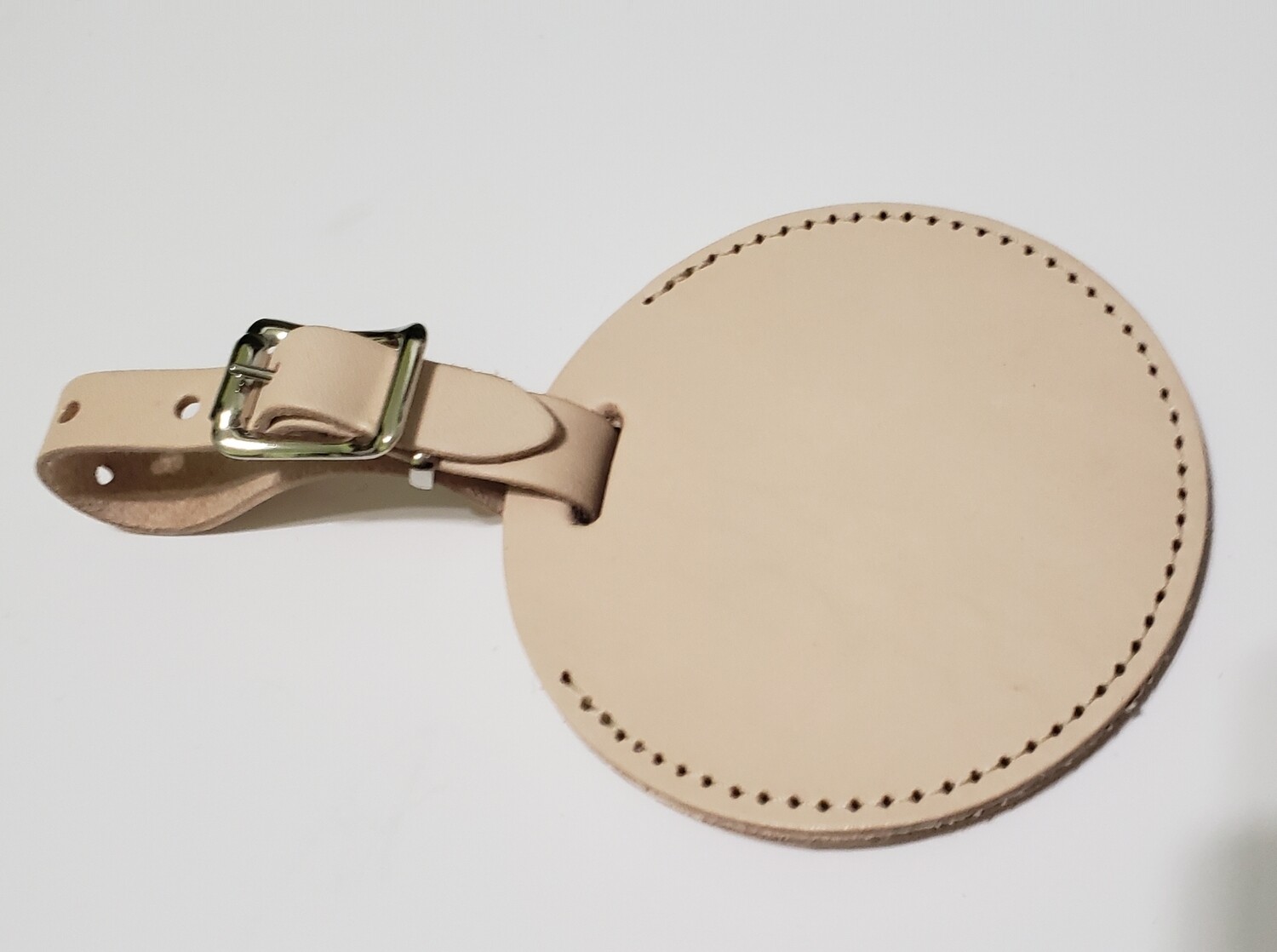 Round Leather Luggage Tags