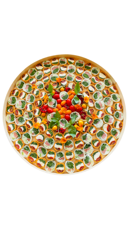 Minis wraps Tomates et Saumon 120 pièces XXL