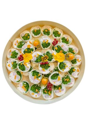 Minis wraps crevette, mangue, curry coco 36 pièces