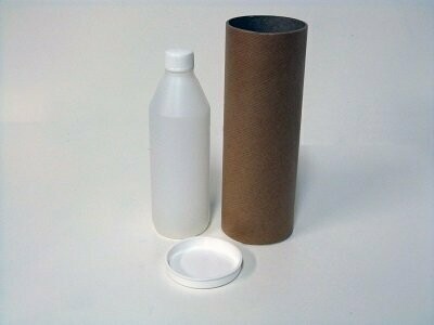 Cardboard Mailing Tube for 500ml HDPE Sample Bottle