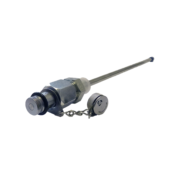 Checkfluid High Flow L Valve 1/4" x 19 BSPP JIC Female Swivel w/ 12" SS Tube Pack of 5