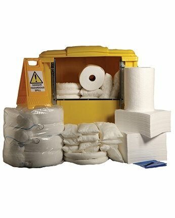 1000L Oil Only Spill Response Kit | 4 Wheel Drop Front PE Bin