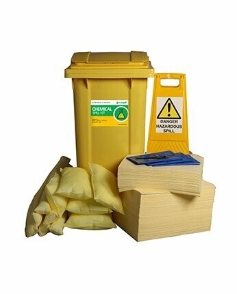 240L Chemical Spill Response Kit | 2 Wheel PE Bin