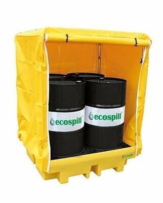 4 Drum Spill Pallet with Soft top cover