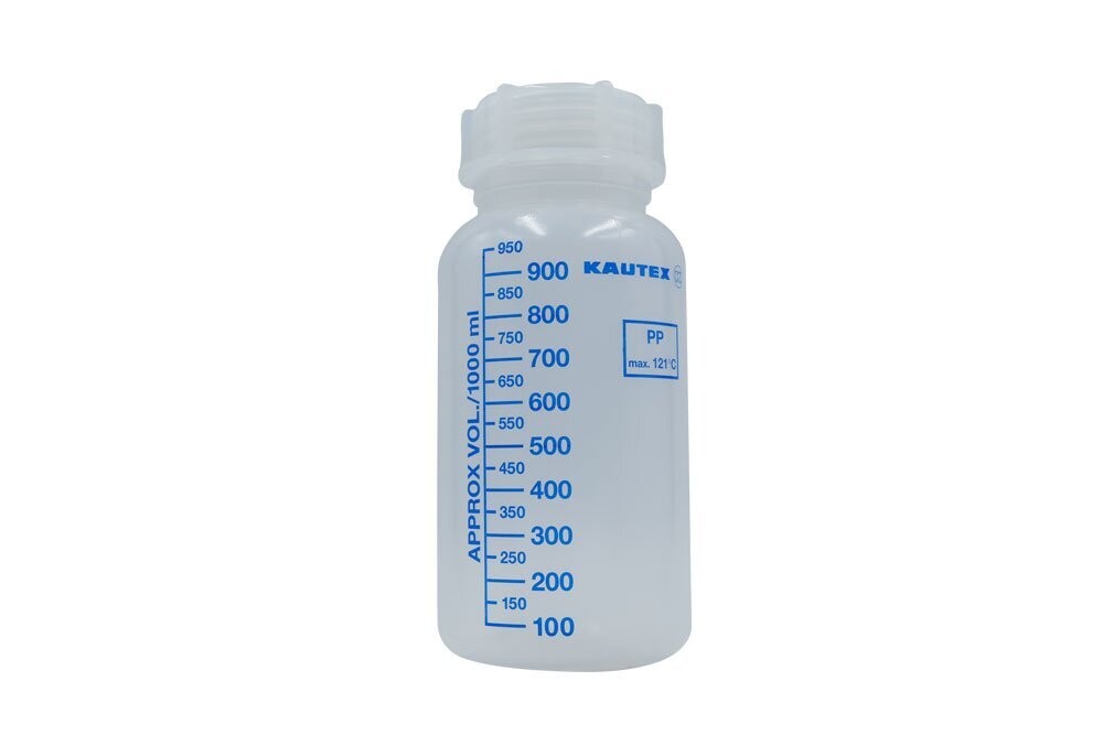 1Litre Marked Kautex Sample Bottle with 65mm cap