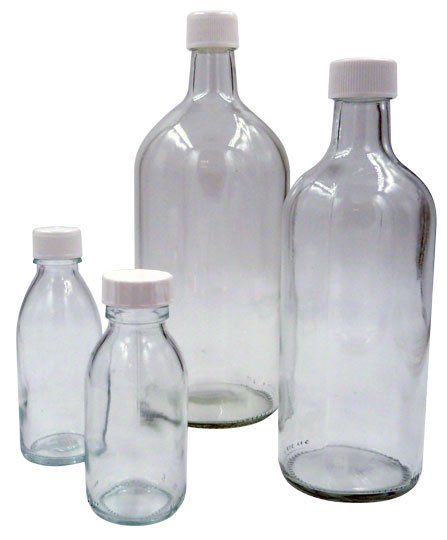 Clear Glass Sample Bottle Collection