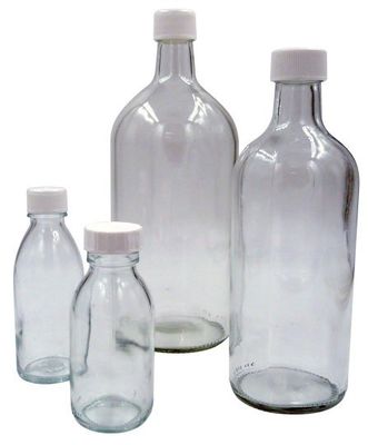 Clear Glass Sample Bottle Collection