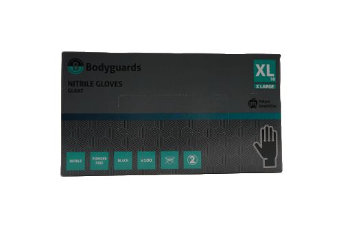 Black Powder Free Nitrile Gloves 100 box