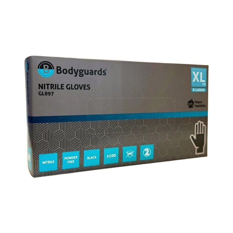 Black Powder Free Nitrile Gloves 100 box