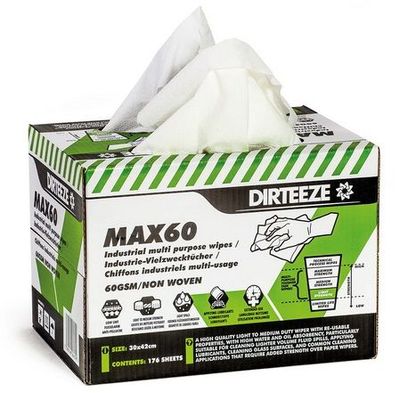 Max 60 Light Duty Wipes — Box of 176 (30 x 42 cm)