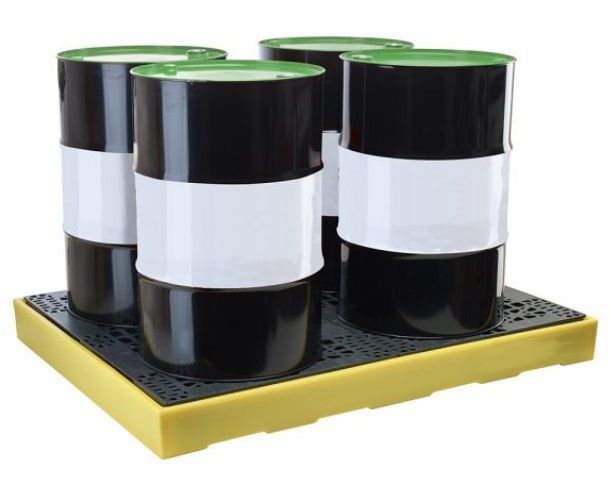 PE 4 Drum Bunded Workfloor 166cm x 126cm x 15cm PE 4 Drum Bunded Workfloor 166cm x 126cm x 15cm