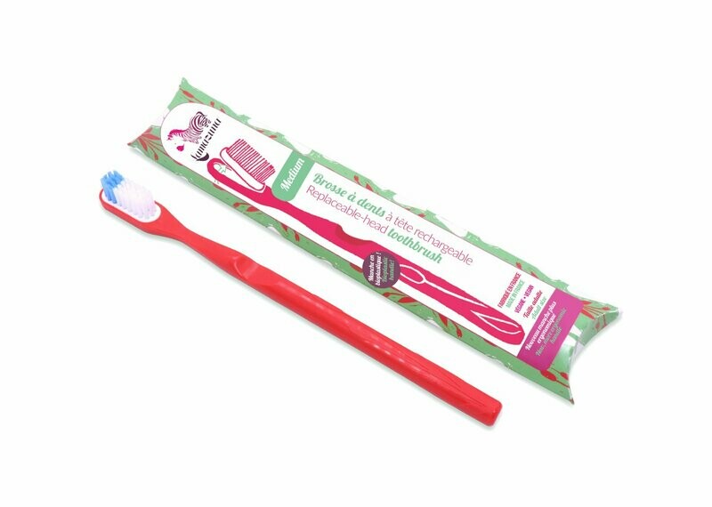 Brosse à dents écologique, Souple-rouge,  LAMAZUNA